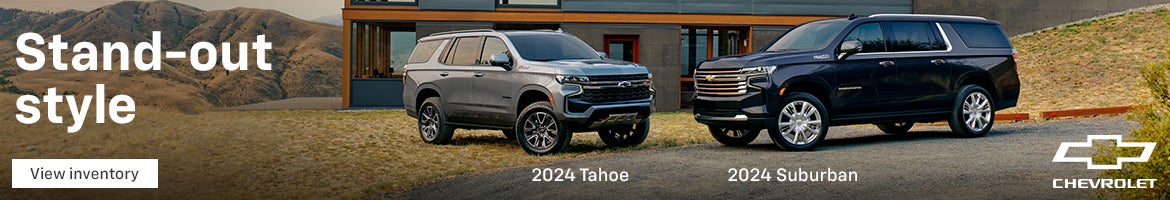 Stand-out style. Find a commanding presence and a sharp sense of style with the 2024 Chevy Tahoe ...